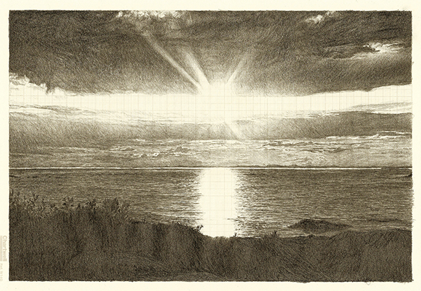 Separate the Waters from the Waters, graphite on graph paper, 21cm x 29.7cm, 2012