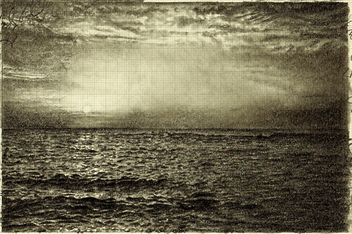 The World Is Too Much With Us, graphite on graph paper, 10.2cm x 15.2cm, 2014