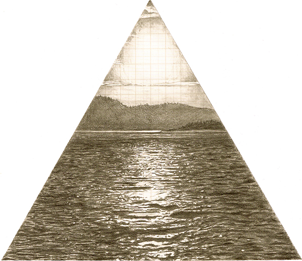 Triad, graphite on graph paper, 20cm x 20cm, 2010